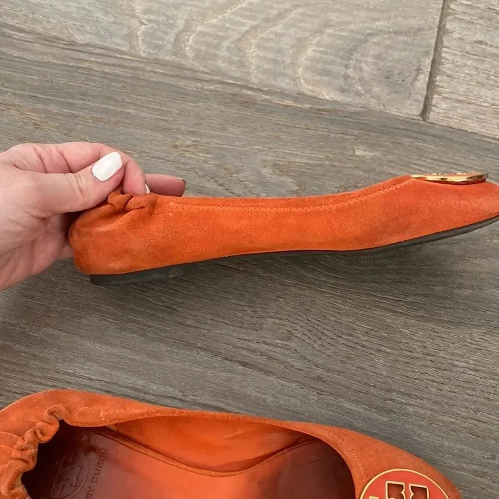 Tory Burch Orange Suede flats